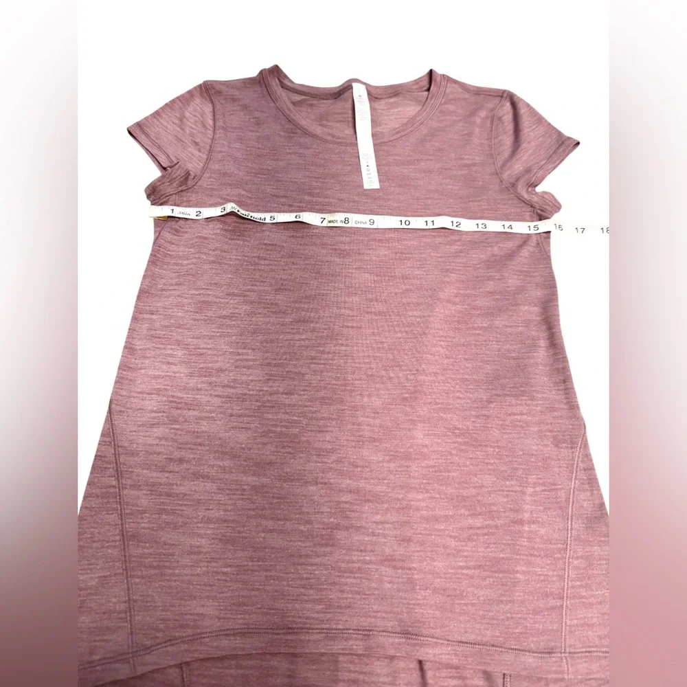 Lululemon Dusty Rose Heather Women's Pink T-Shirt Size 2